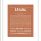 Solana | Name Art Print
