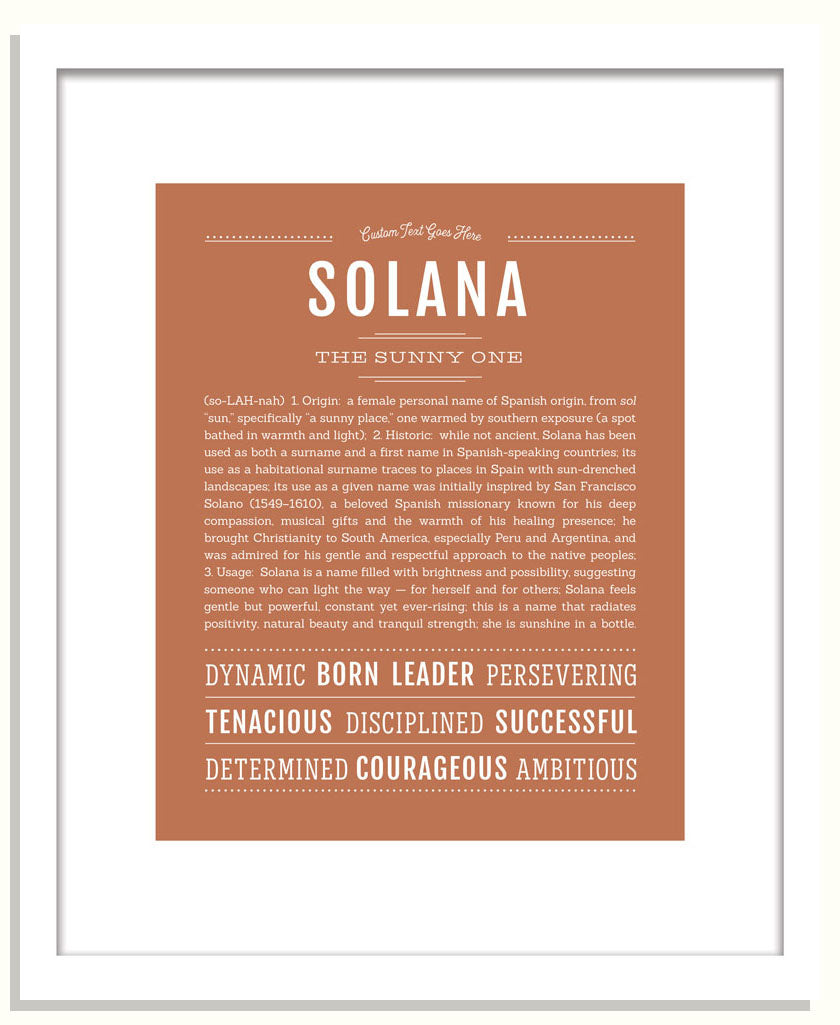 Solana | Name Art Print