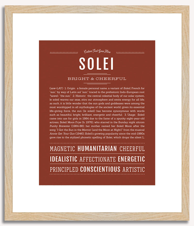 Solei | Name Art Print