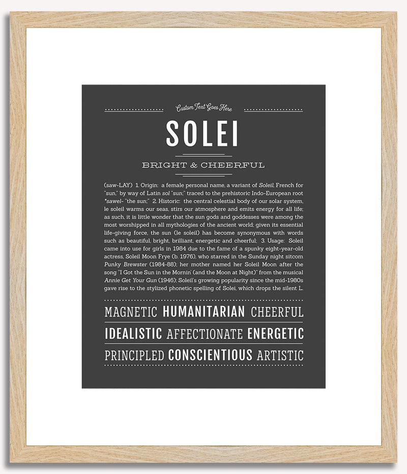 Solei | Name Art Print