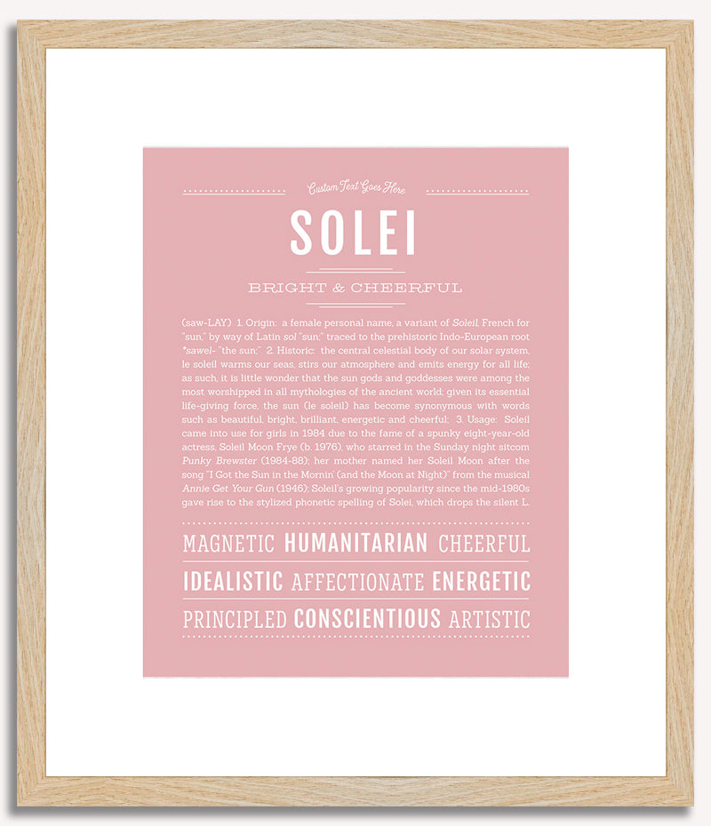 Solei | Name Art Print