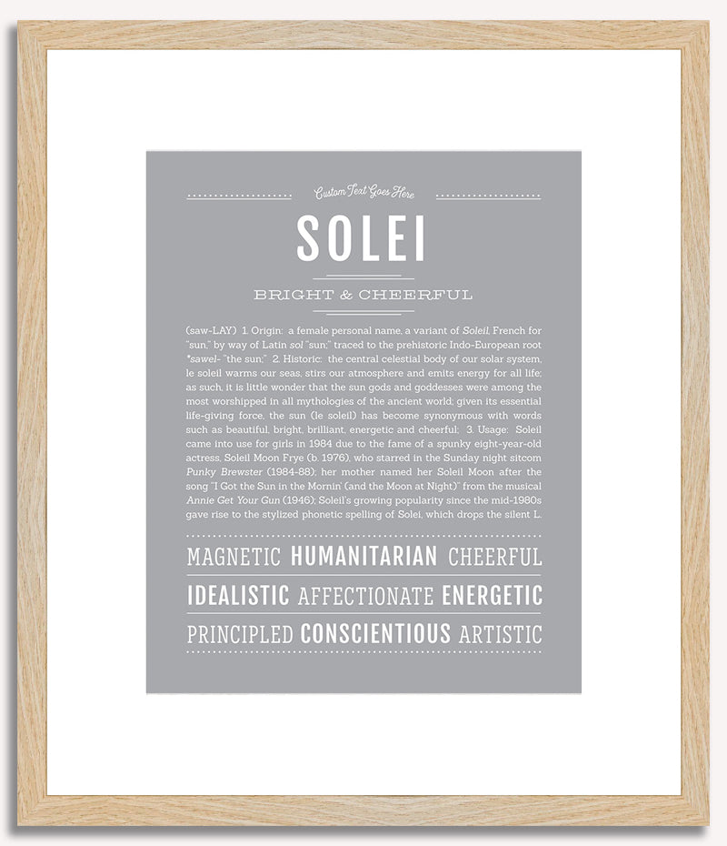 Solei | Name Art Print