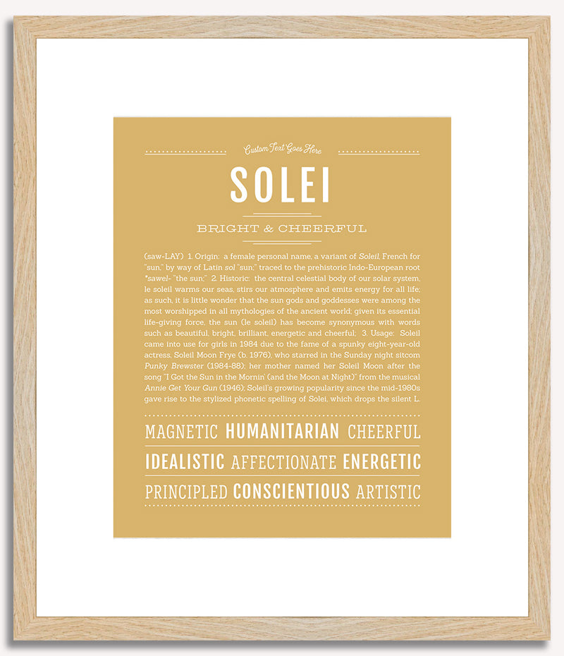 Solei | Name Art Print