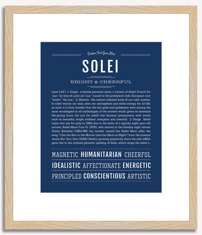 Solei | Name Art Print