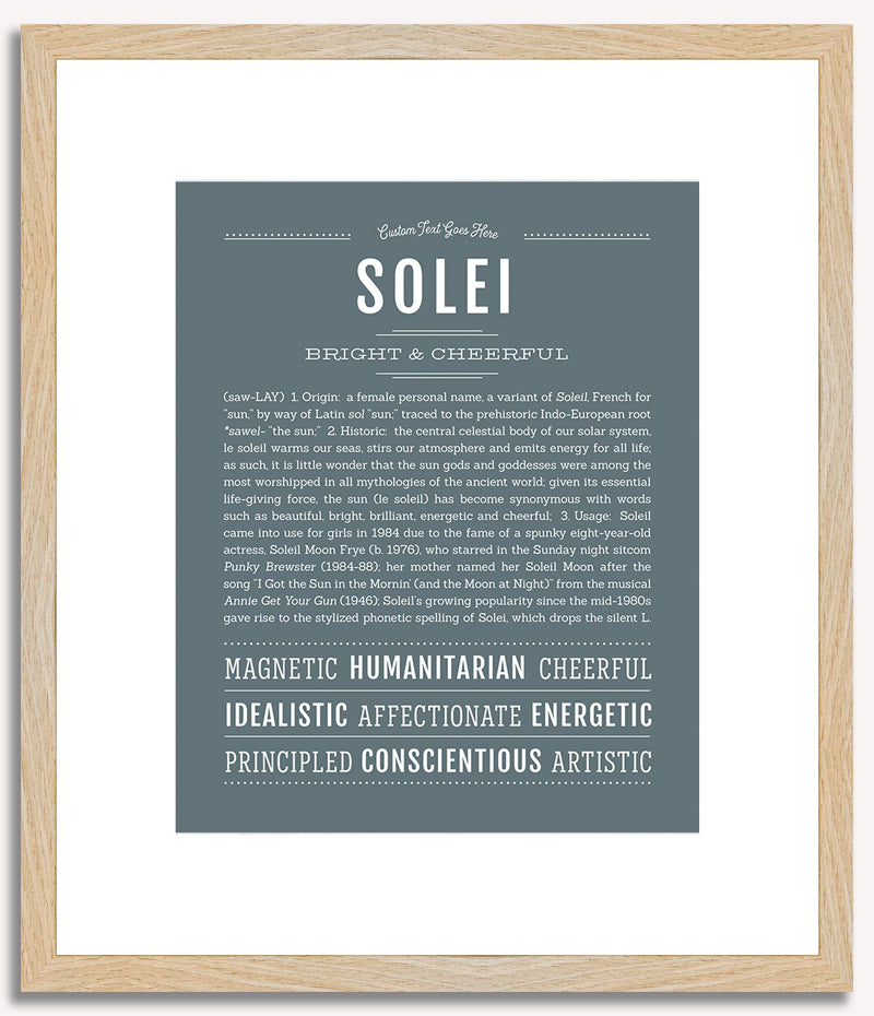 Solei | Name Art Print