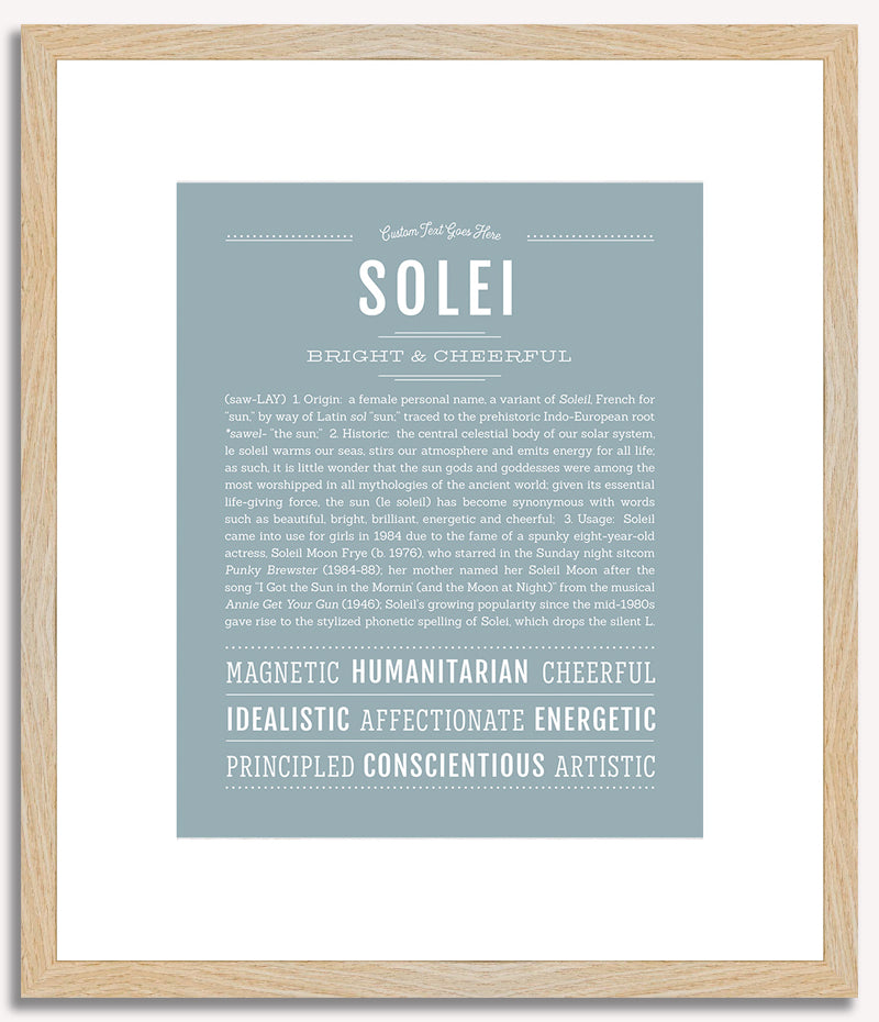 Solei | Name Art Print