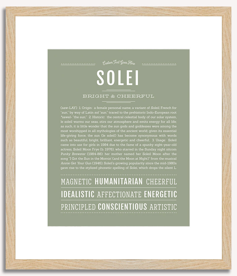 Solei | Name Art Print