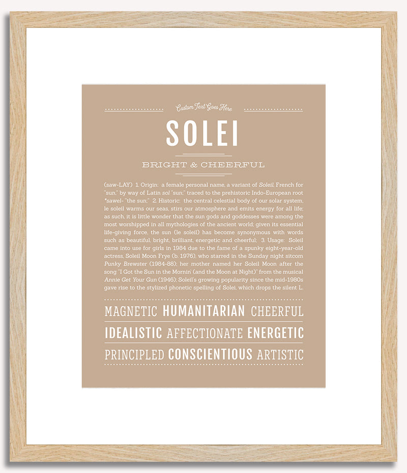 Solei | Name Art Print