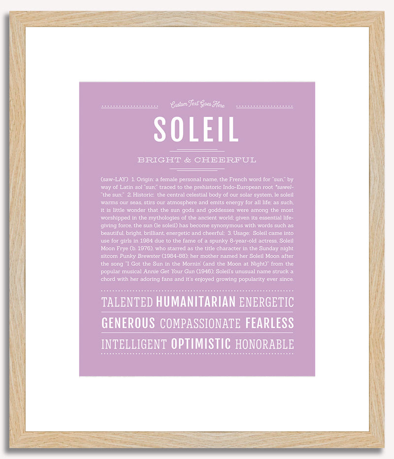 Soleil | Name Art Print