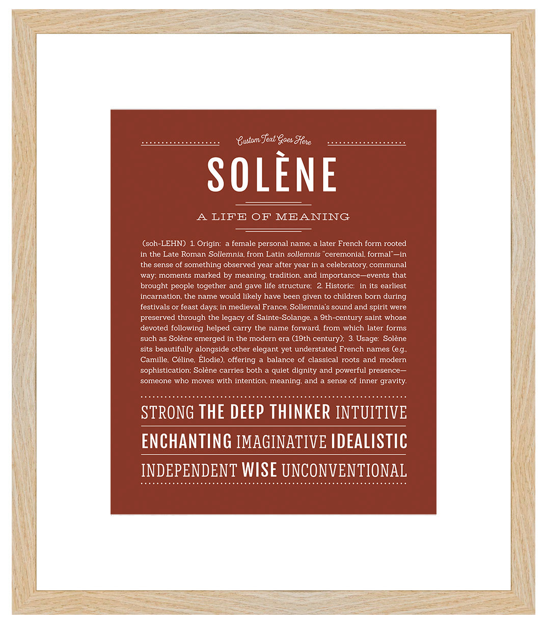 Solene | Name Art Print