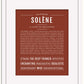 Solene | Name Art Print