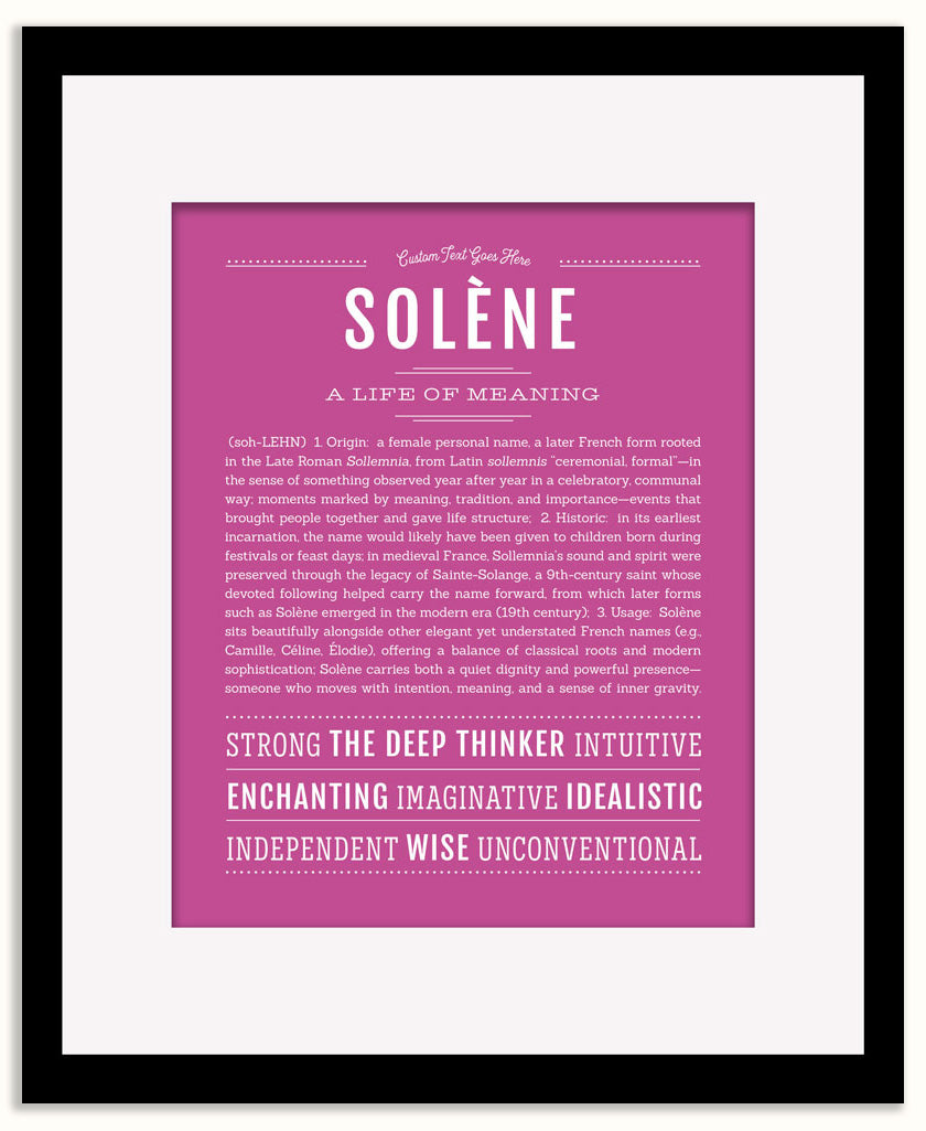 Solene | Name Art Print