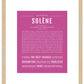 Solene | Name Art Print
