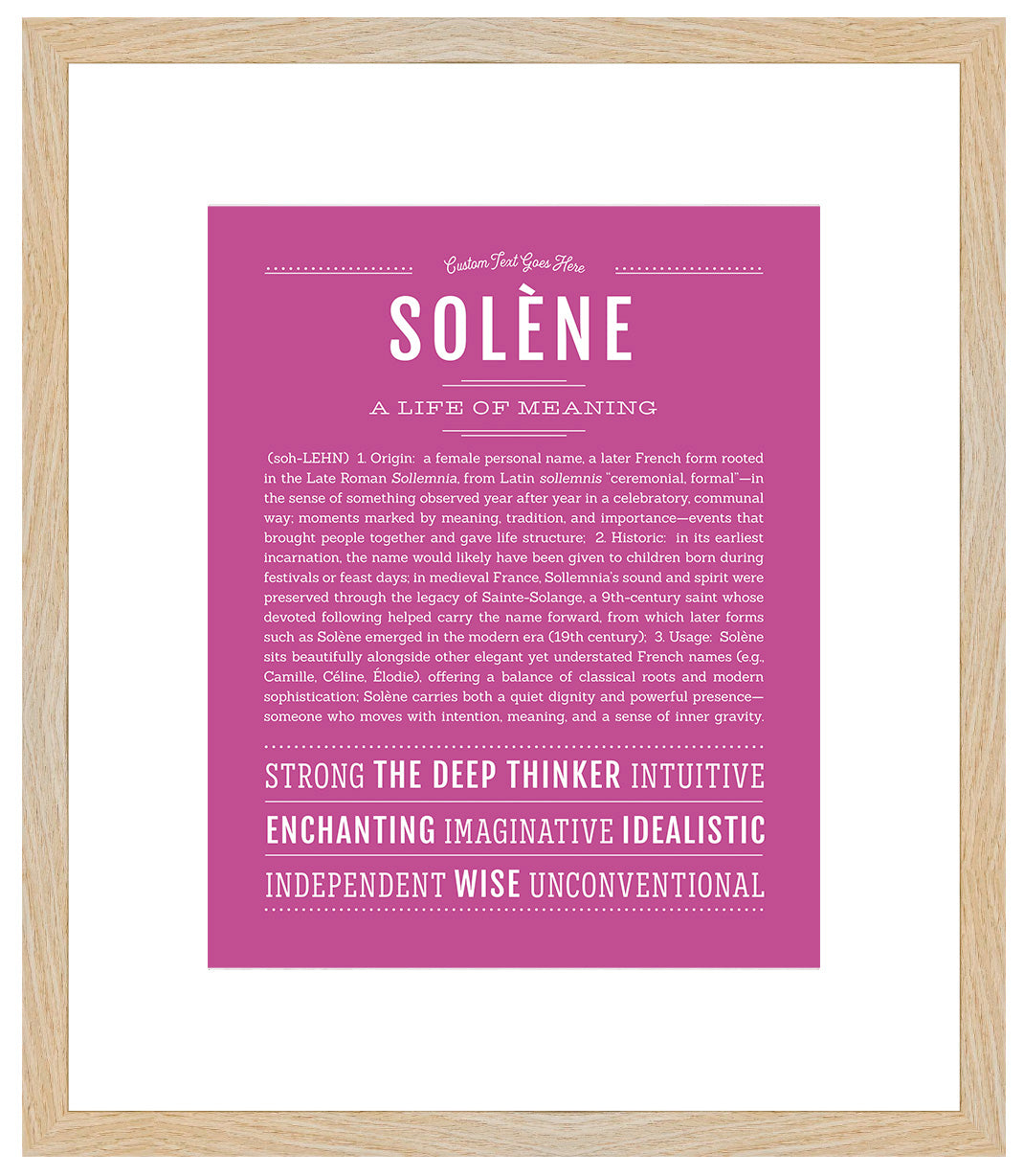 Solene | Name Art Print