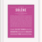 Solene | Name Art Print