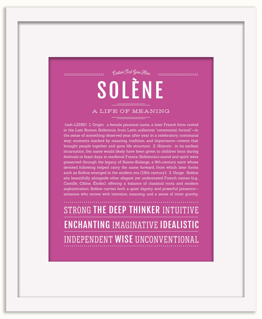 Solene | Name Art Print