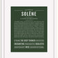 Solene | Name Art Print