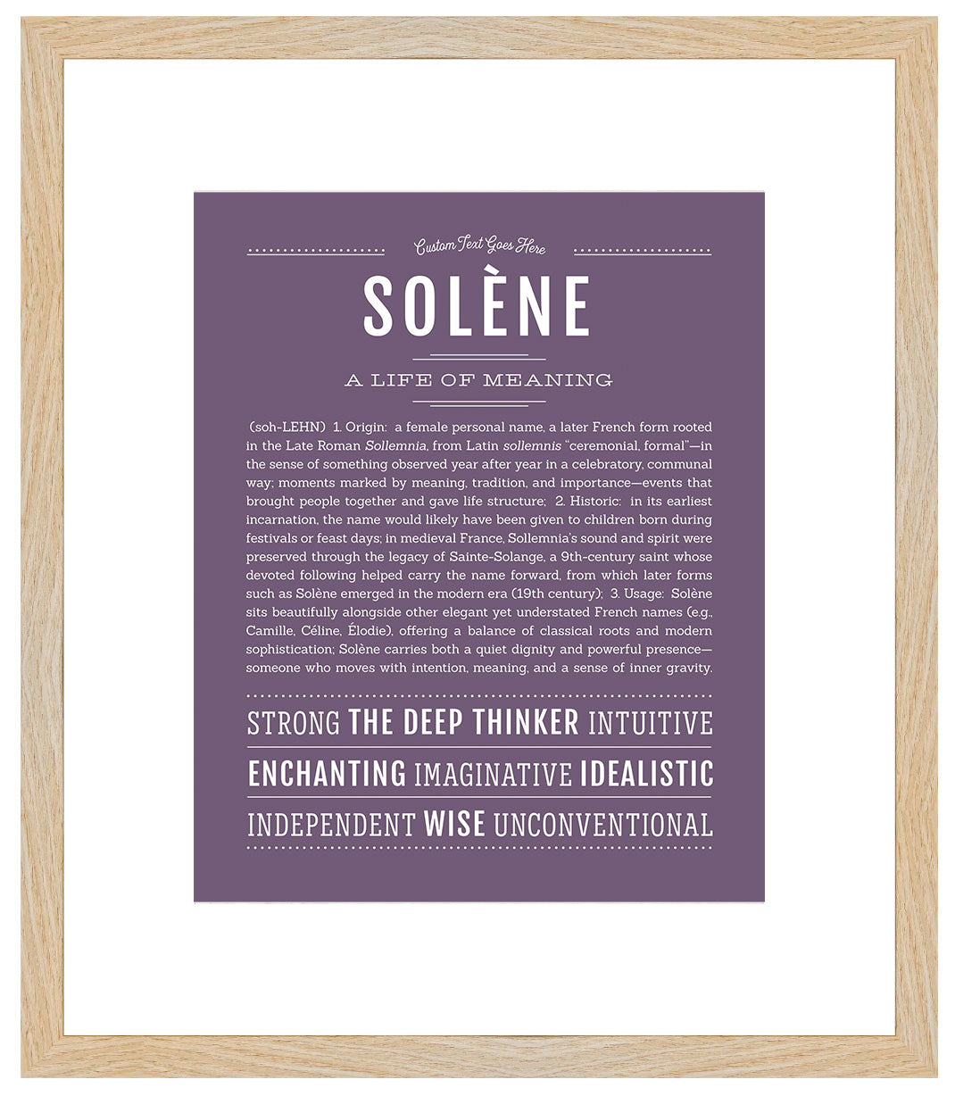 Solene | Name Art Print