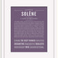 Solene | Name Art Print