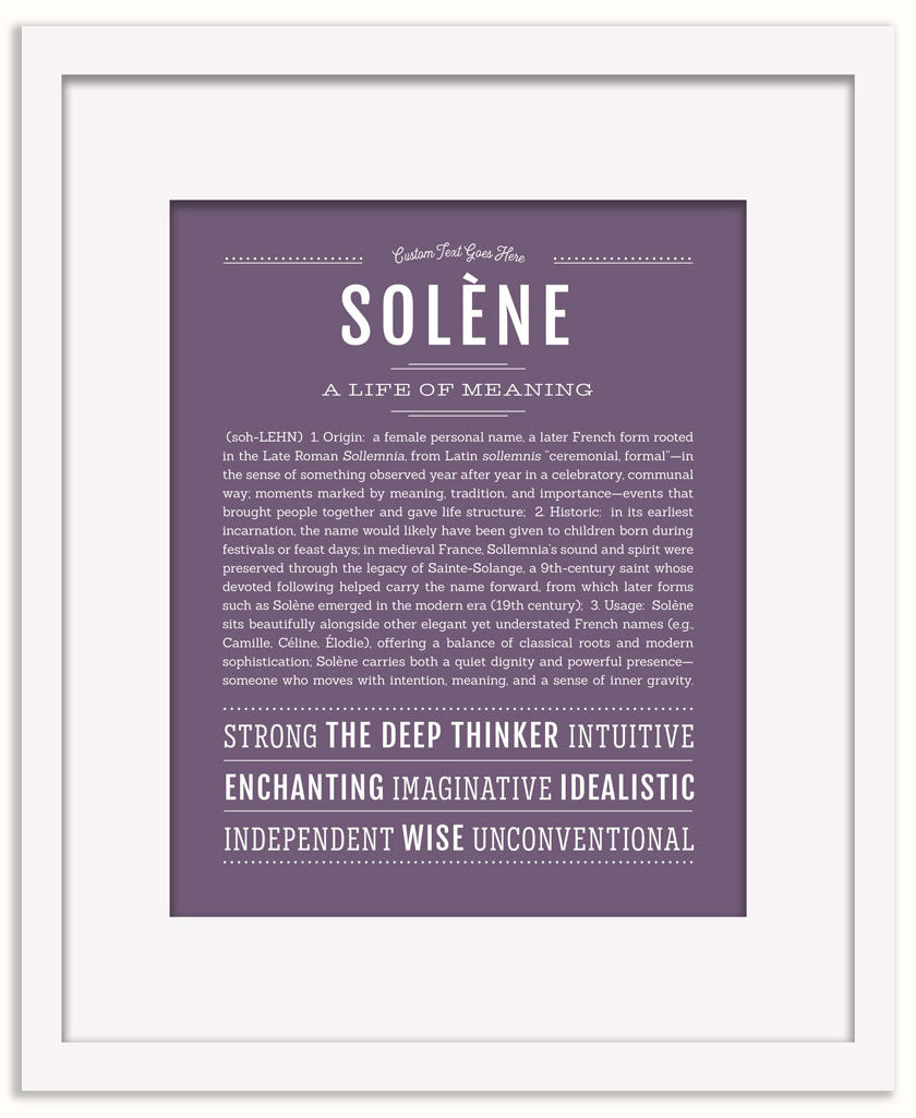 Solene | Name Art Print