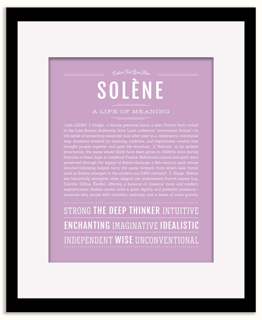 Solene | Name Art Print