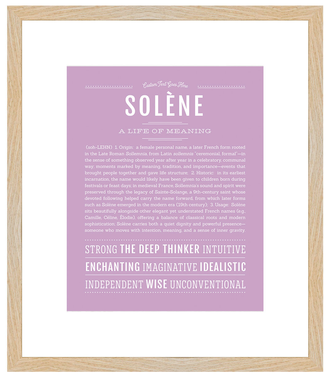 Solene | Name Art Print