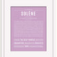 Solene | Name Art Print