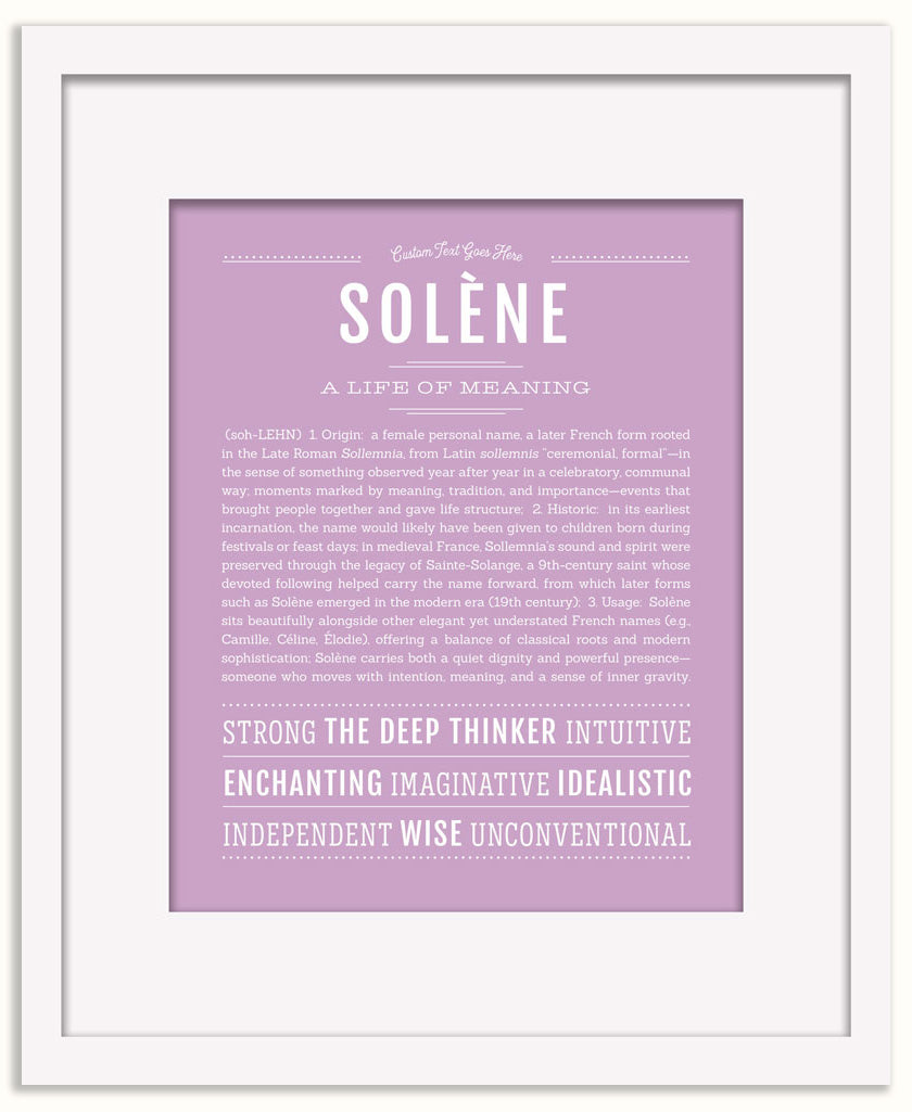 Solene | Name Art Print