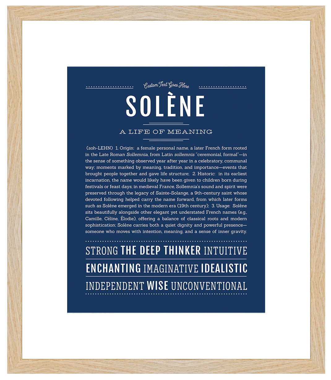 Solene | Name Art Print