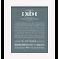 Solene | Name Art Print