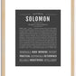 Solomon | Name Art Print