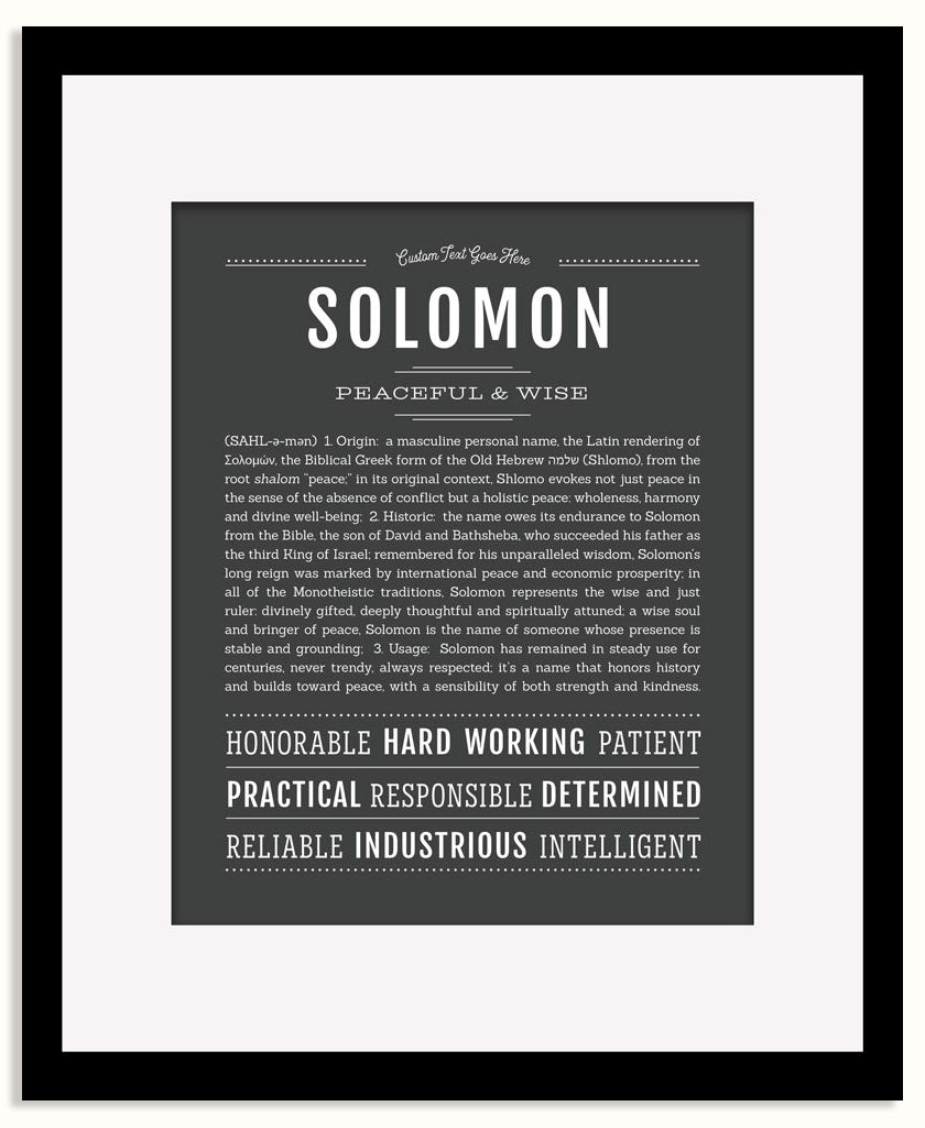 Frame Options | Charcoal Gray | Black Frame, Matted