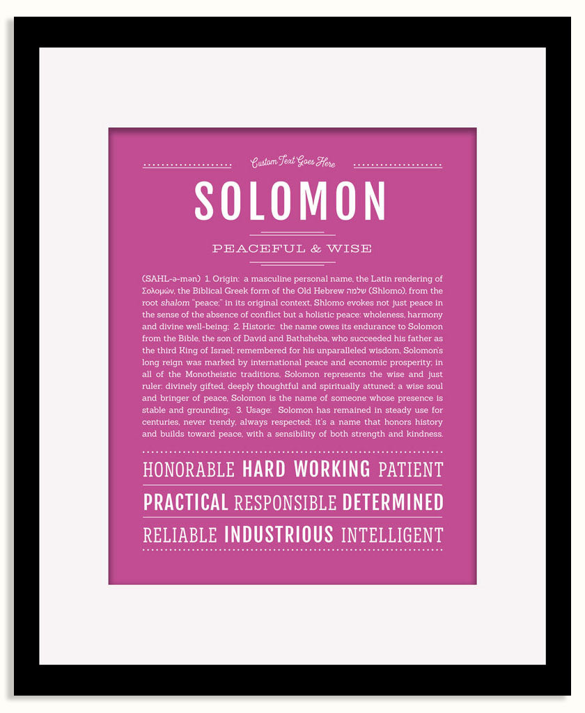 Frame Options | Dark Pink | Black Frame, Matted