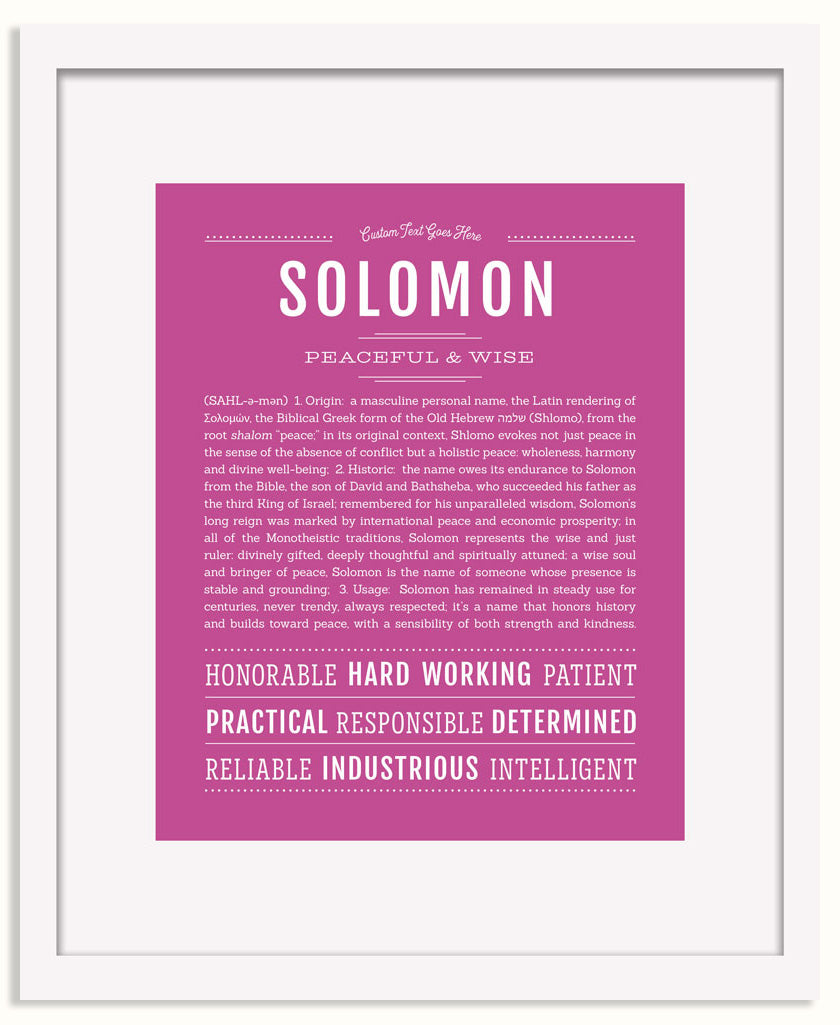 Frame Options | Dark Pink | White Frame, Matted