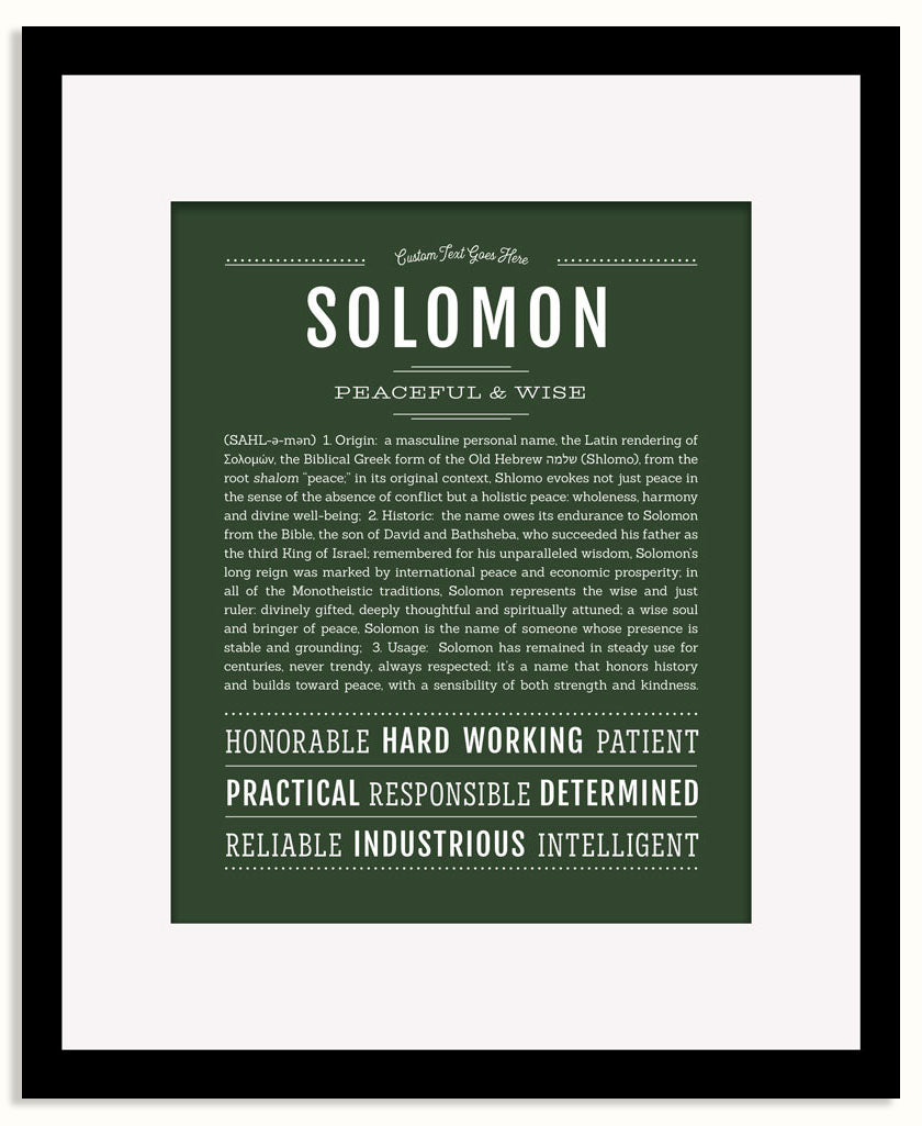 Frame Options | Deep Forest | Black Frame, Matted