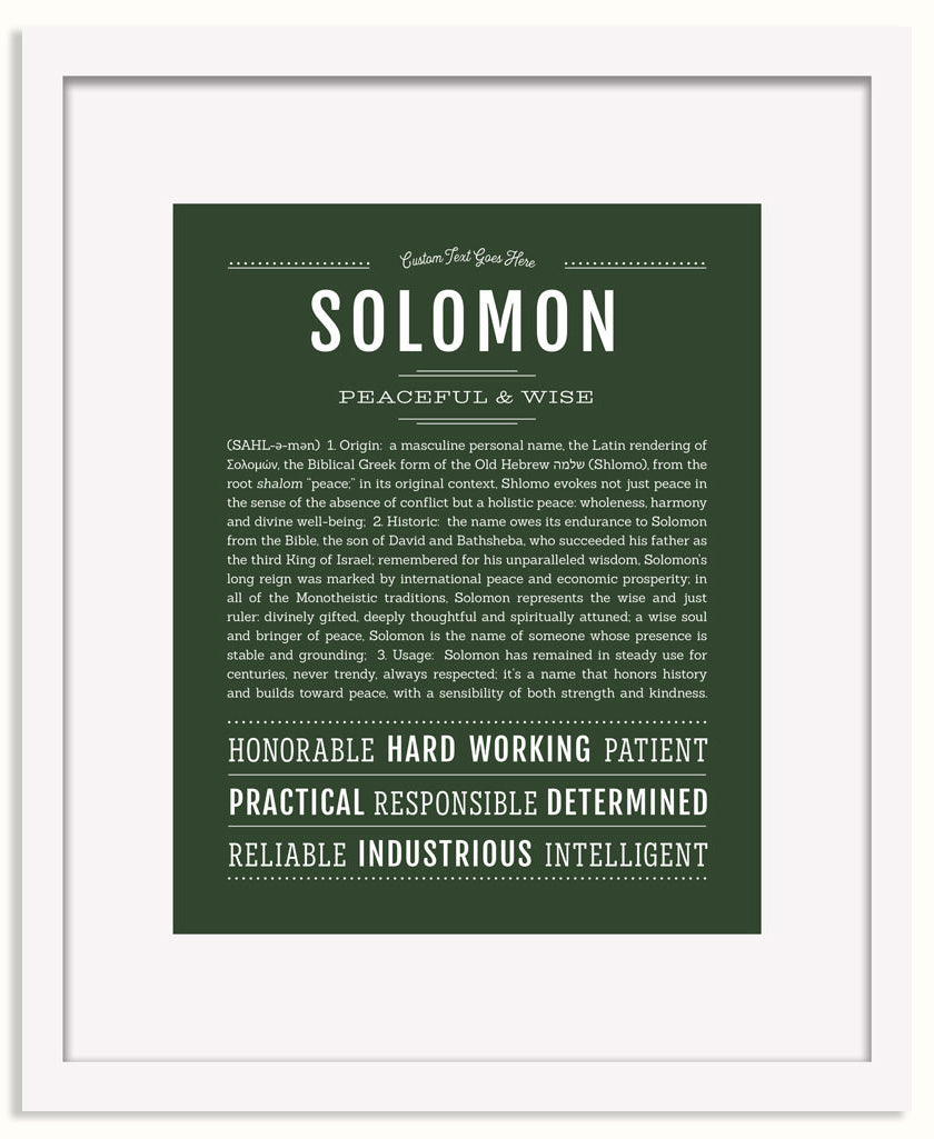 Frame Options | Deep Forest | White Frame, Matted