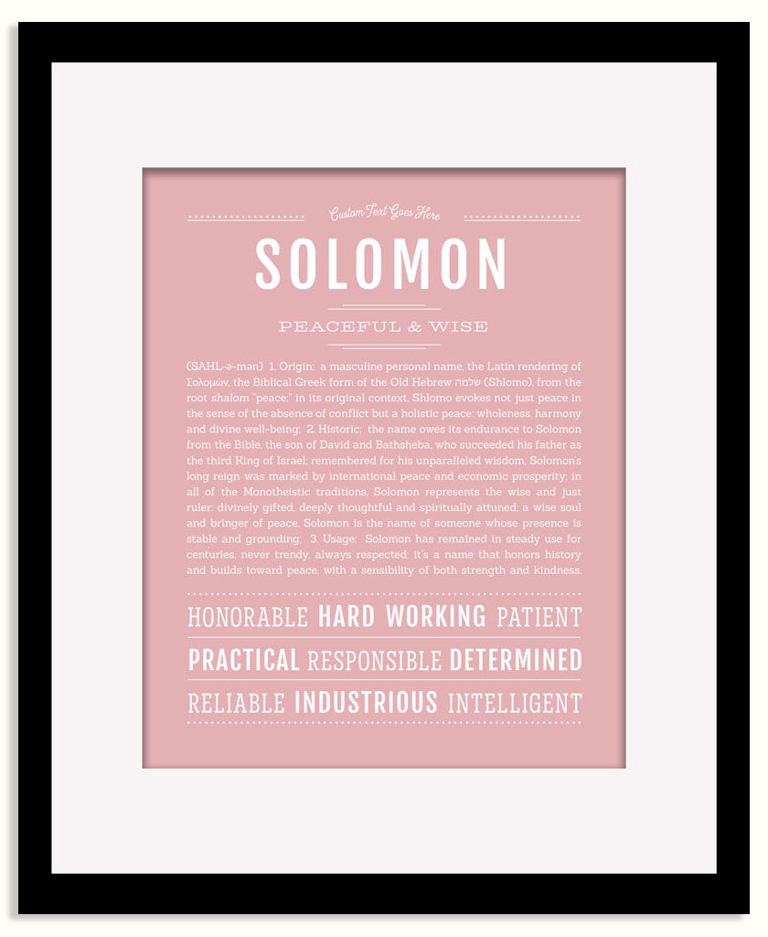 Frame Options | Dusty Rose | Black Frame, Matted