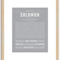 Solomon | Name Art Print