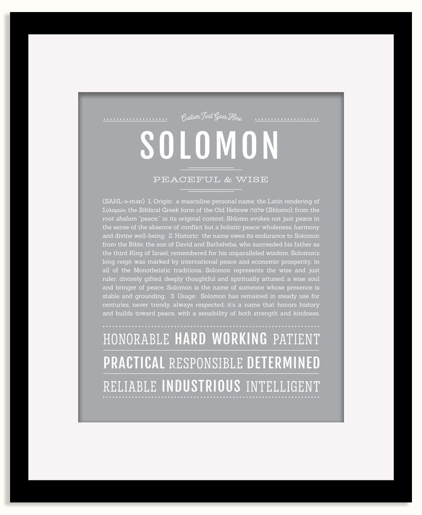 Frame Options | Light Gray | Black Frame, Matted