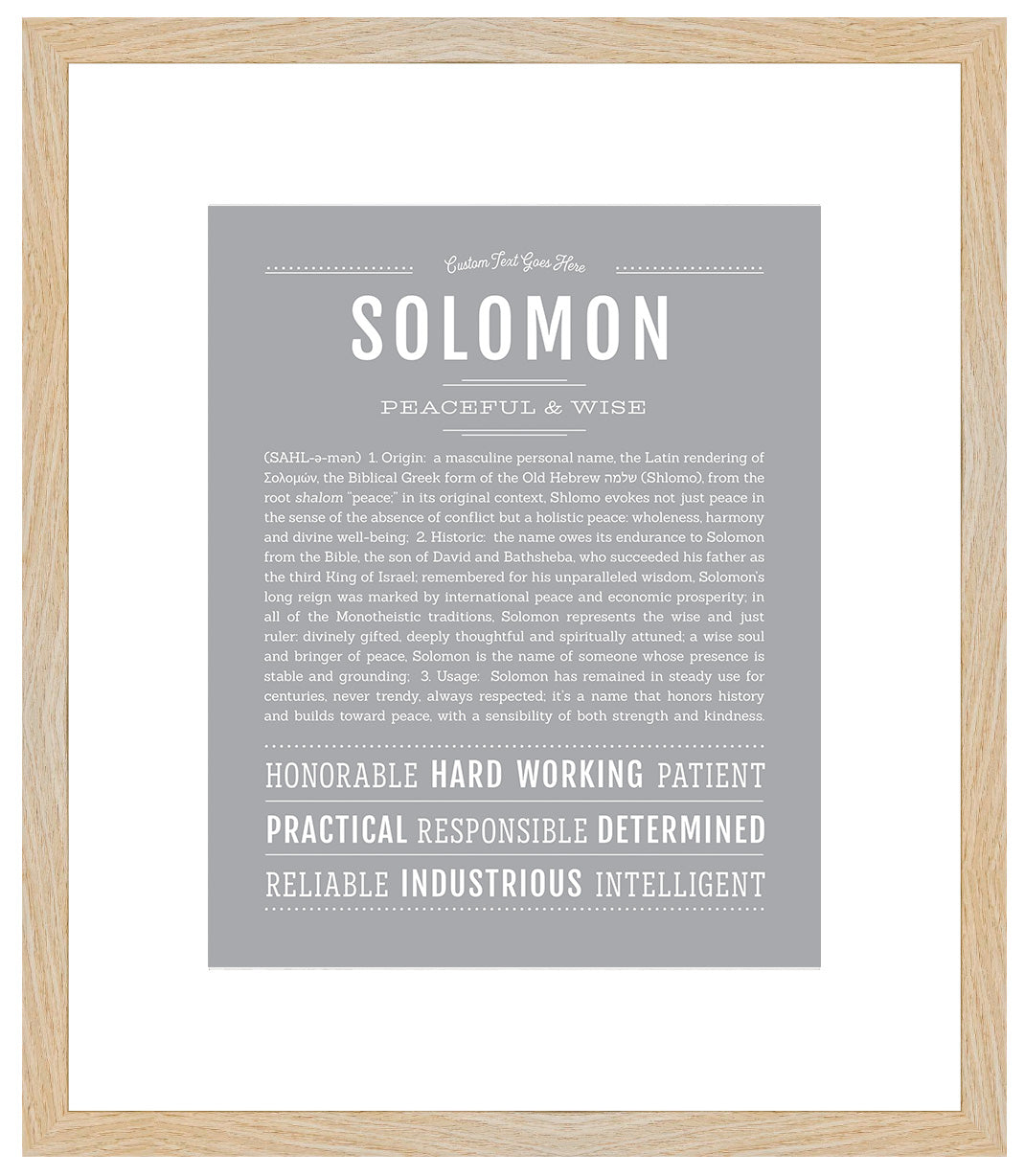 Frame Options | Light Gray | Maple Frame, Matted