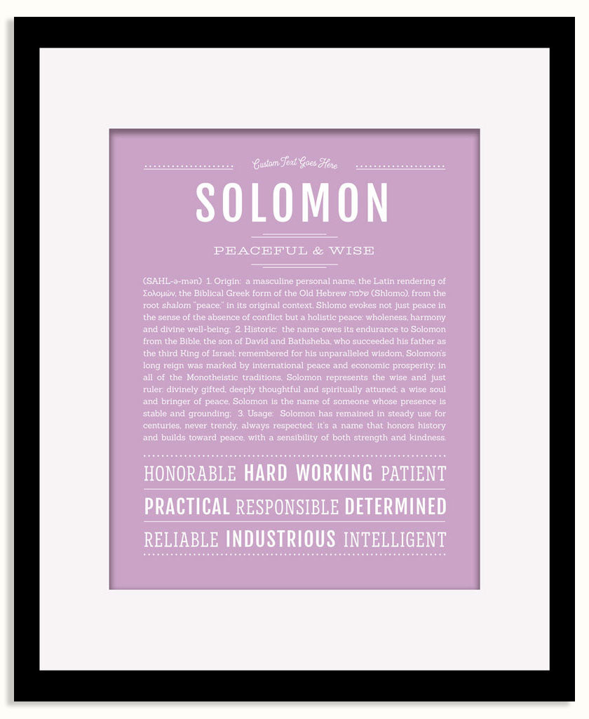 Frame Options | Lilac | Black Frame, Matted