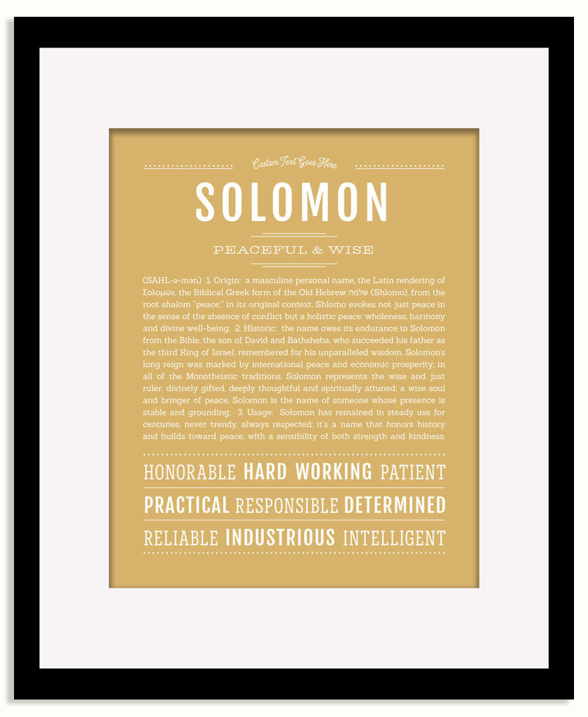 Frame Options | Matte Gold | Black Frame, Matted