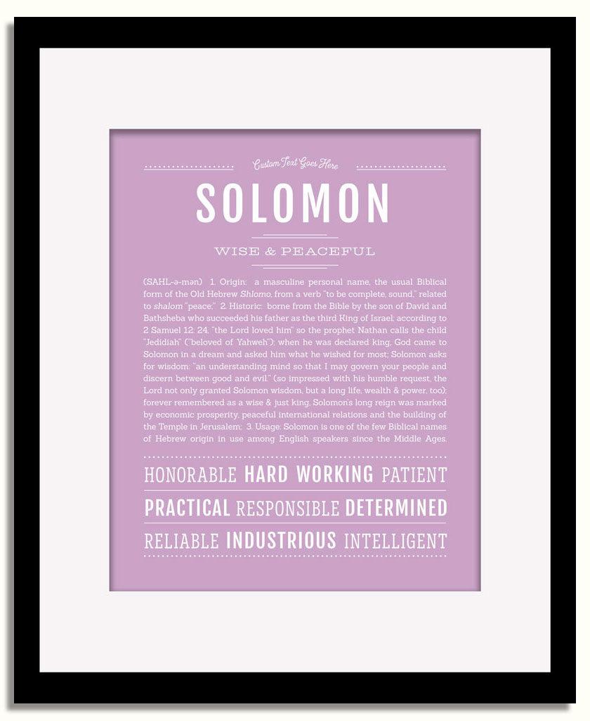 Frame Options | Lilac | Black Frame, Matted