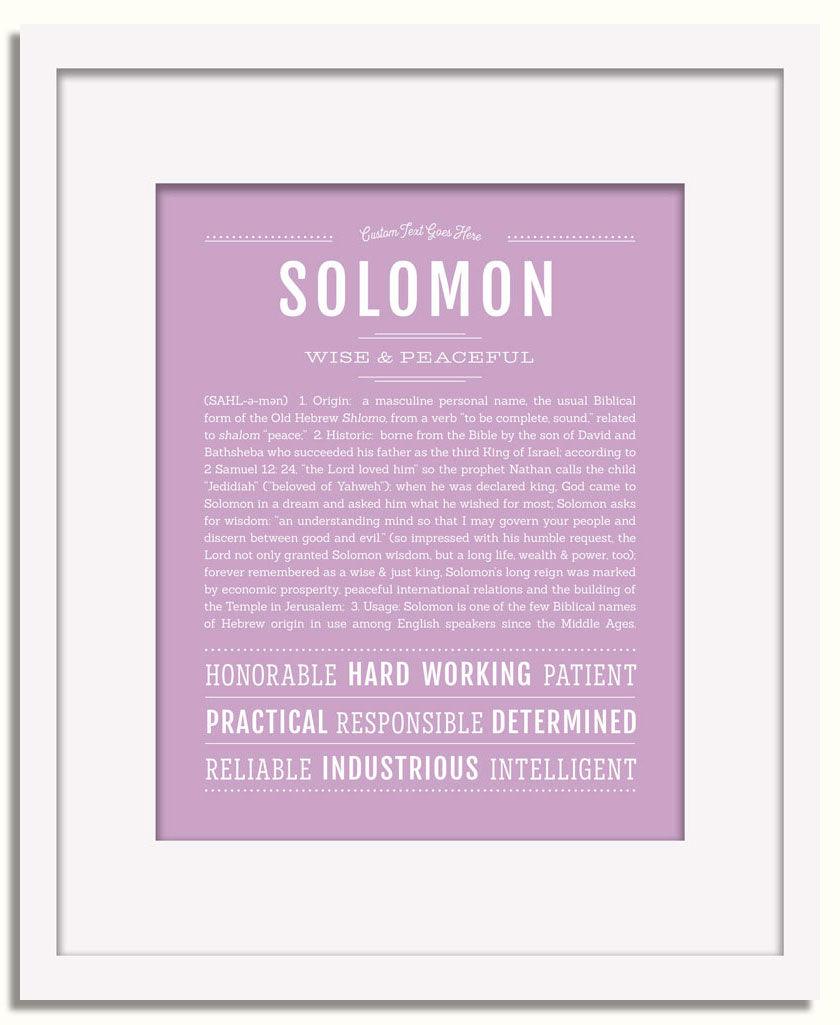 Frame Options | Lilac | White Frame, Matted