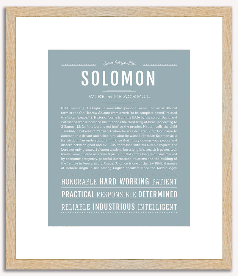 Solomon | Name Art Print