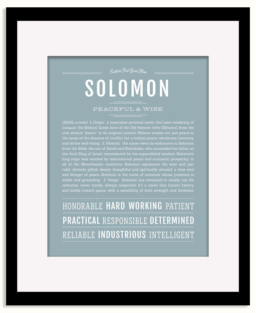 Frame Options | Powder Blue | Black Frame, Matted