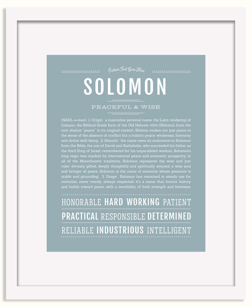 Frame Options | Powder Blue | White Frame, Matted