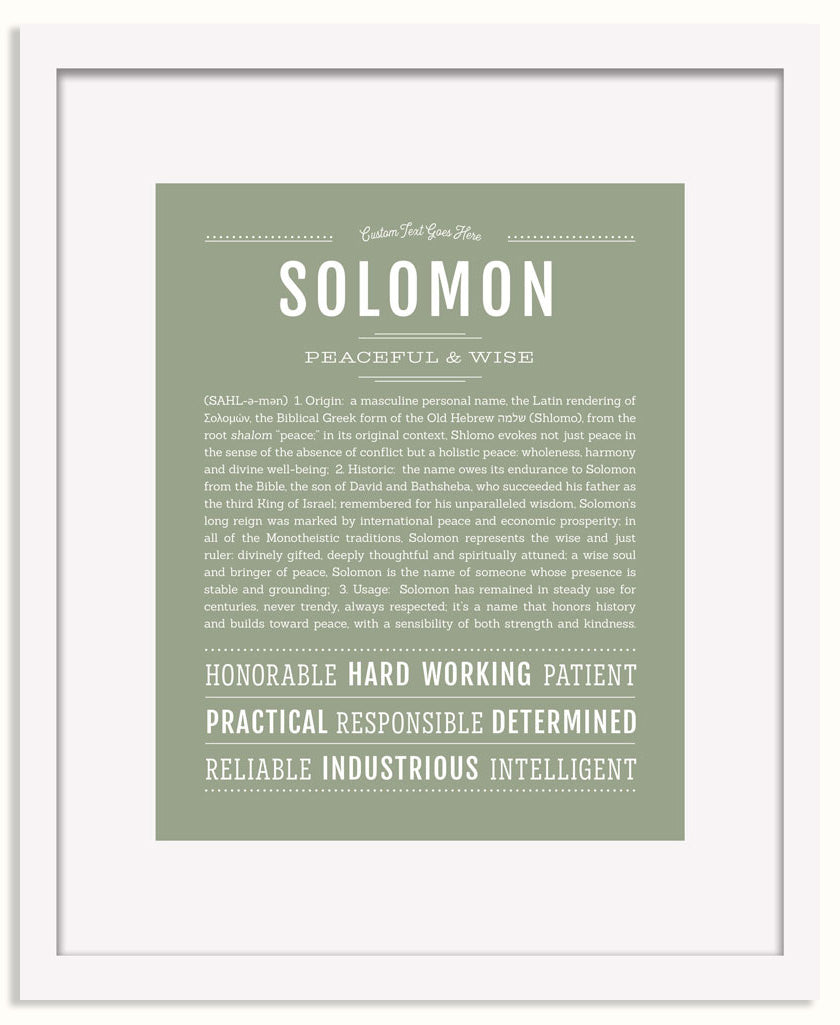 Frame Options | Sage | White Frame, Matted