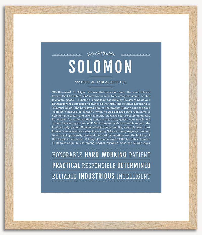 Solomon | Name Art Print