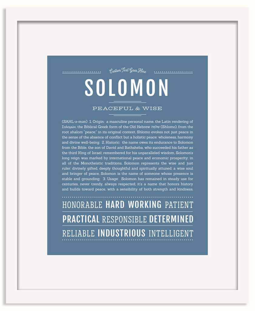 Frame Options | Steele Blue | White Frame, Matted